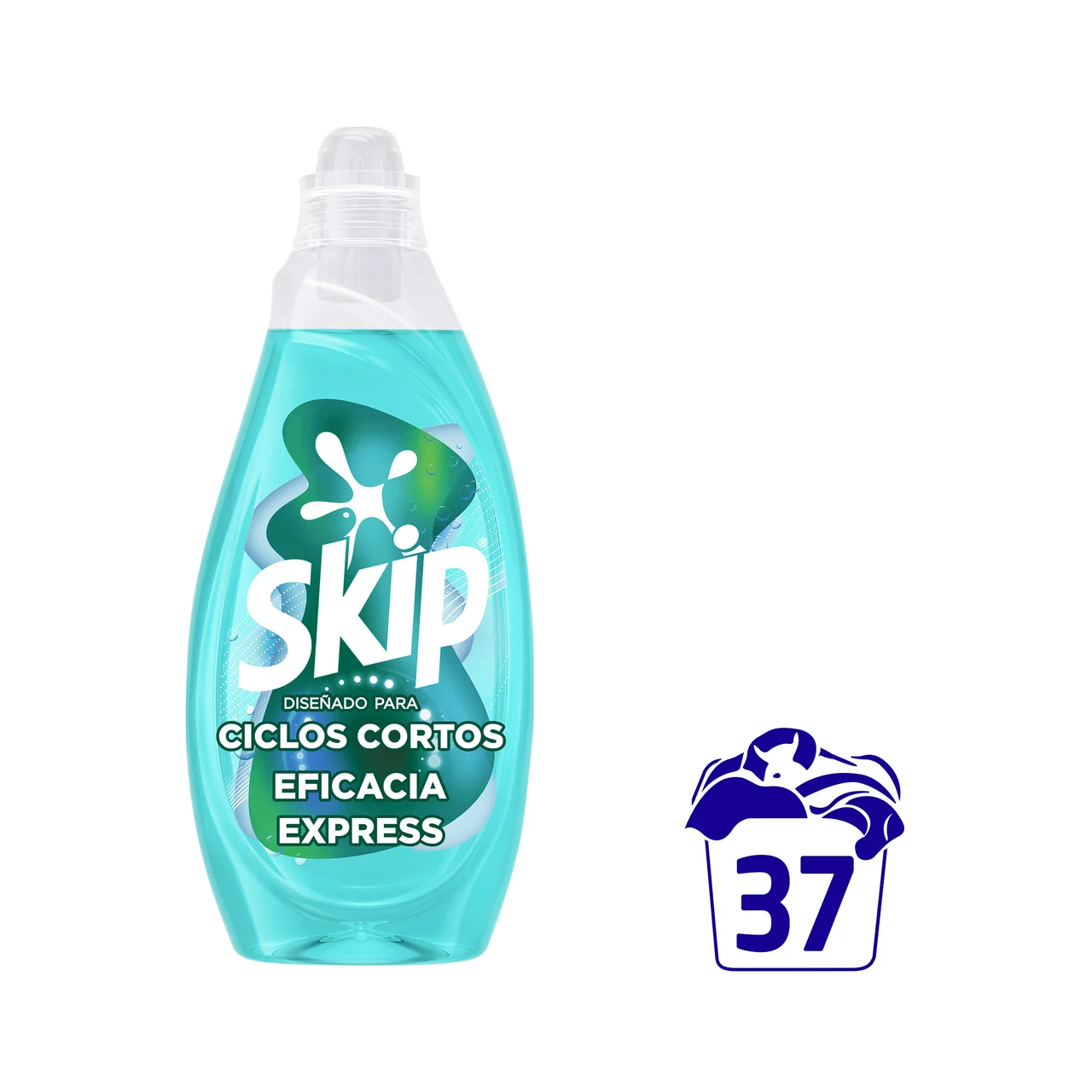 Detergente líquido ciclos cortos eficacia express 37 ds.