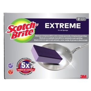 SCOTCH-BRITE Extreme Estropajo de fibra 2 veces más eficaz 2 uds.