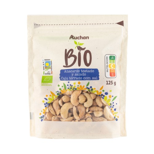 Anacardos tostados y salados ALCAMPO ECOLÓGICO 125 g.