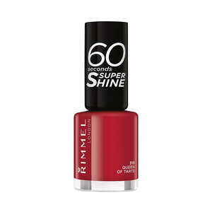 Imagen de RIMMEL 60 seconds super shine tono 315 Queen of tarts Esmalte de uñas 3 en 1, con acabado brillante.
