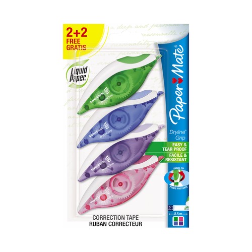 CINTA CORRECTORA DRYLINE PAPER MATE  2+2 GRATIS