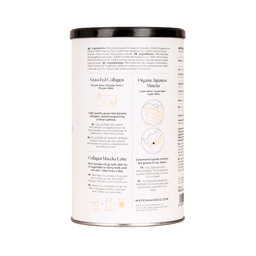 MATCHA&CO Matcha colágeno vainilla 312 g.