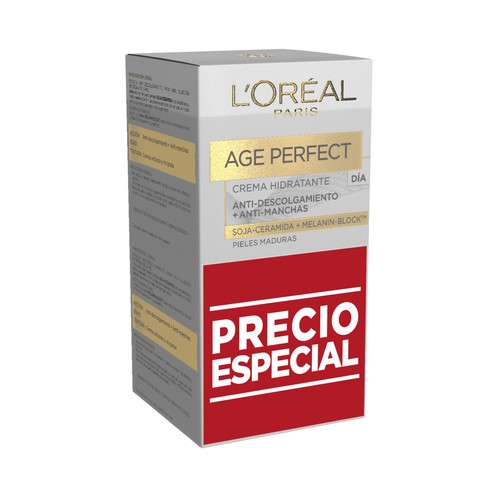 L´ORÉAL PARIS Age perfect Crema facial de día hidratante para pieles maduras 2 x 50 ml.