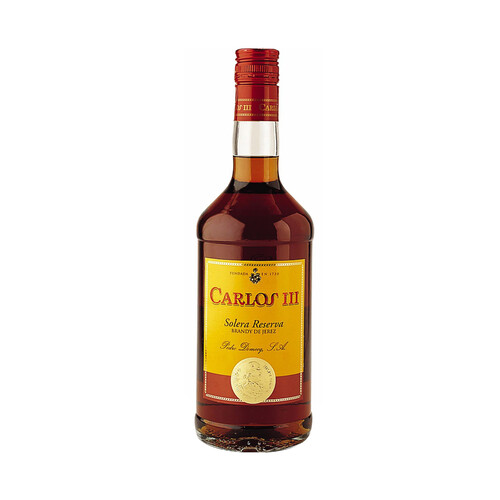 CARLOS III Brandy solera reserva CARLOS III botella de 70 cl.