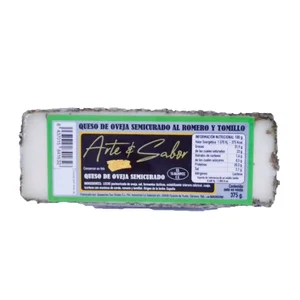 ARTE&SABOR Queso oveja semicurado con romero 375 g.