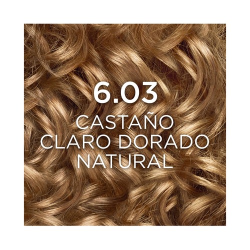 L´ORÉAL PARIS Excellence age perfect nudes tono 6.03 Castaño claro dorado natural Coloración permanente sin amoníaco.
