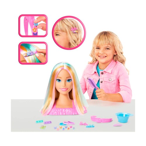 BARBIE Barbie Cabeza Rubia de Muñeca para Peinar Deluxe +3 Años