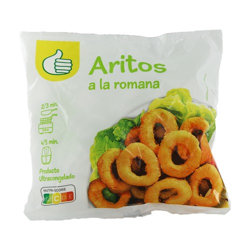 AUCHAN ECONÓMICO Aritos de potón a la romana ultracongelados 400 g Producto Económico Alcampo.