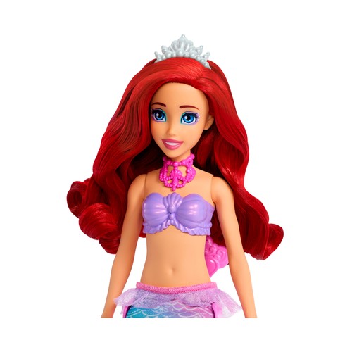 Muñeca de Sirena Ariel, incluye mesa, silla y espejo, DISNEY.