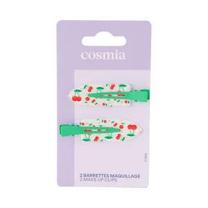 COSMIA Pasadores de pelo (diseño cerezas), que ayudan a facilitar el maquillaje 2 uds.