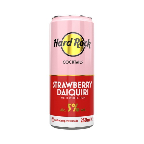 HARD ROCK Daiquiri de fresa con ron blanco lata 25 cl.