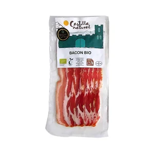 RAZA Y SABOR Castilla natural Bacon extra ecológico cortado en lonchas 70 g.