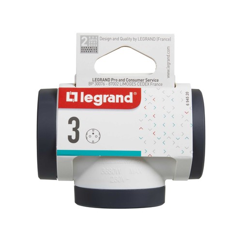 Adaptador de 3 tomas, LEGRAND.
