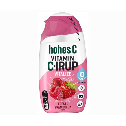 HOHES C Concentrado de sabor a fruta sin azúcar 65 ml.