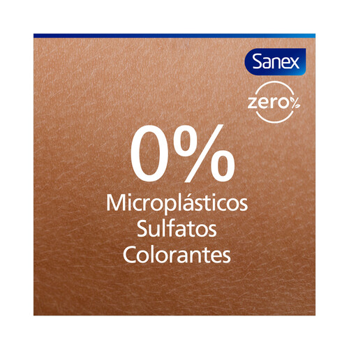 SANEX Zero% Recarga de gel hidratante para baño o ducha, para todo tipo de pieles 950 ml.
