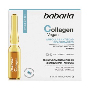 Collagen vegan Ampollas reafirmantes y antiedad de uso diario 5 x 2 ml.