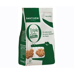 SANTIVERI Galletas jungla triple zero sin gluten 120 g.
