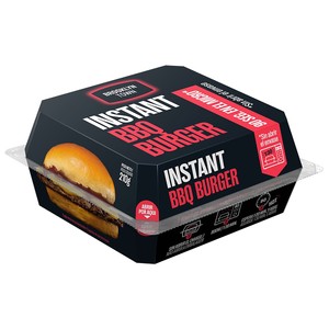 Instant Hamburguesa barbacoa con un 92% carne de vacuno 210 g.