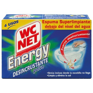 Imagen de WC NET Limpiador WC en polvo energy activo WC NET 4 bolsas de 252 gr,