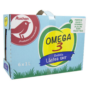 PRODUCTO ALCAMPO Preparado lácteo desnatado, enriquecido con Omega 3 y vitaminas A, D, E, B6 y B12 PRODUCTO ALCAMPO 6 x 1l.