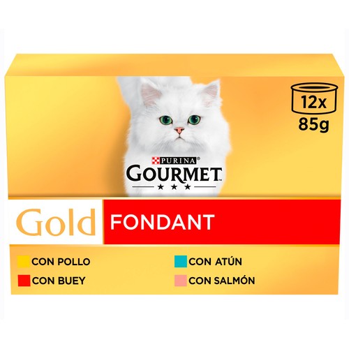 PURINA GOURMET Comida para gatos húmeda fondant 12 uds. 85 g.