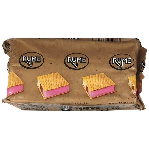 RUME Galletas cuadradas para helado 18 uds.