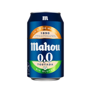Imagen de MAHOU Cerveza 0,0 % tostada sin gluten en lata 33 cl.