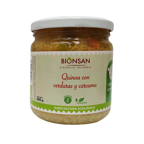 BIONSAN Quinoa con verduras y cúrcuma ecológica BIONSAN 280 g.