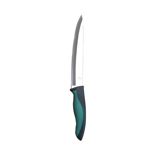 Cuchillo de cocina multiúsos con hoja de acero inoxidable de 20cm. con mango ergonómico bicolor, ACTUEL.