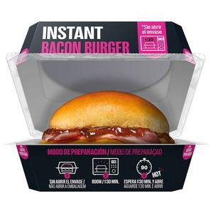 Imagen de BROOKLYN TOWN Instant Bacon burger con un 92% carne de vacuno 210 g.