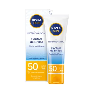 NIVEA Sun  Protector solar facial para el control de brillos y con factor de protección 50 (muy alto) control de brillos 50 ml.