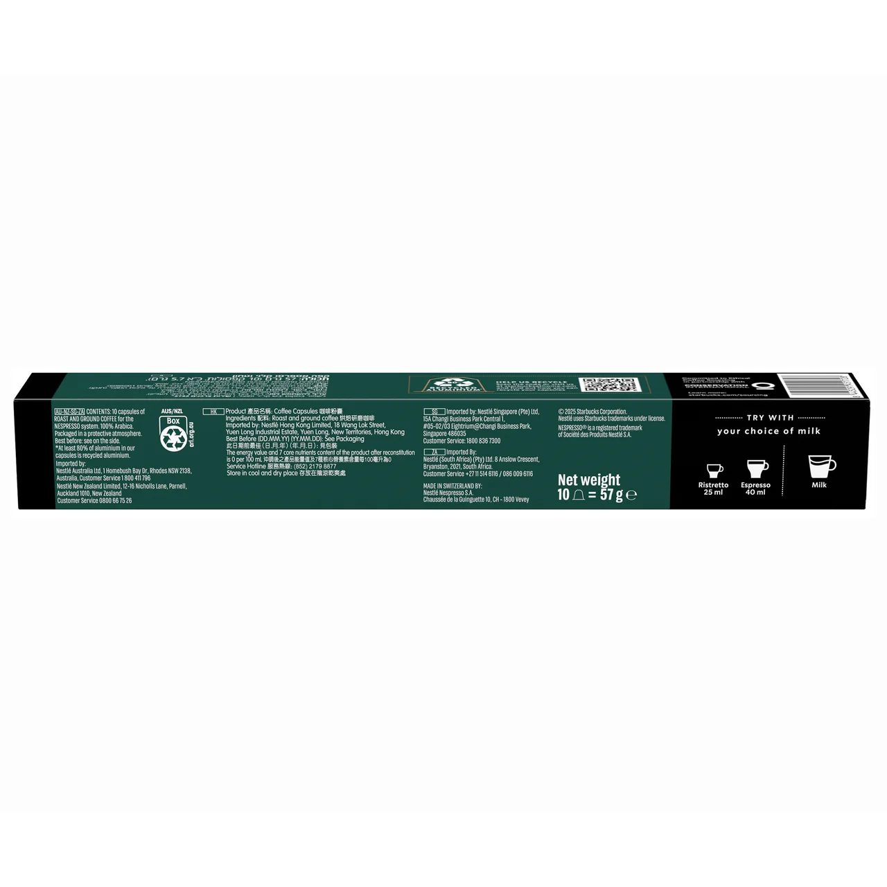 Café en cápsulas ristretto 10 uds. 57 gr.
