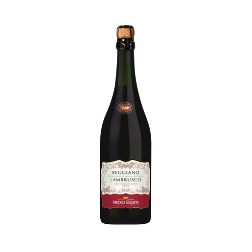 MEDICI ERMETE  Vino tinto lambrusco, frizzante dulce, con D.O. Reggiano MEDICI ERMETE botella 75 cl.