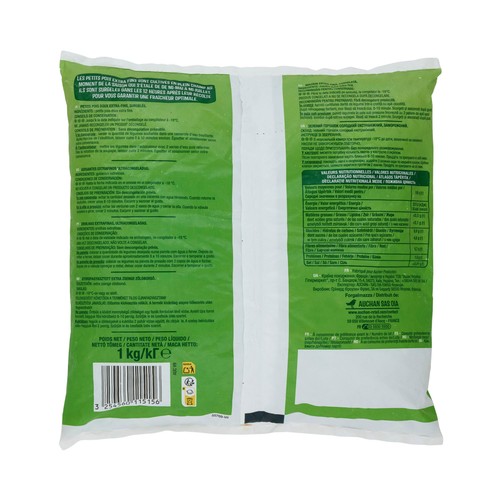 AUCHAN Guisantes extra finos ultracongelados 1 kg Producto Alcampo.