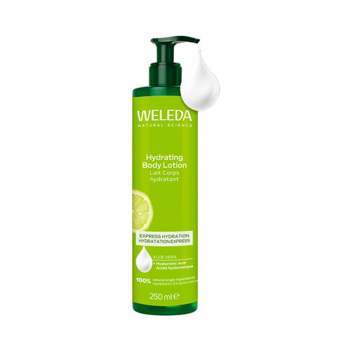 WELEDA Leche corporal hidratante con efecto refrescante inmediato 250 ml.