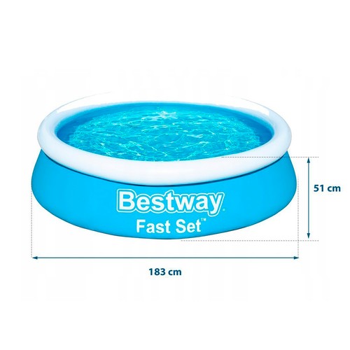 Piscina autoportante redonda, 940L 183X51cm, BESTWAY.