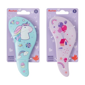 PRODUCTO ALCAMPO Cepillo de pelo desenredante infantil, para todo tipo de cabellos.