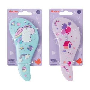 PRODUCTO ALCAMPO Cepillo de pelo desenredante infantil, para todo tipo de cabellos.