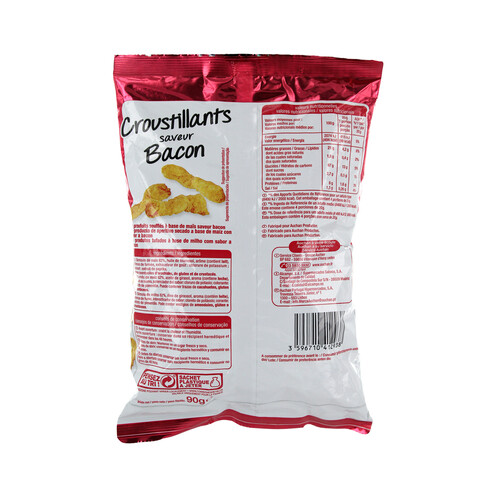 PRODUCTO ALCAMPO Maíz crujiente sabor bacon PRODUCTO ALCAMPO 90 gramos.