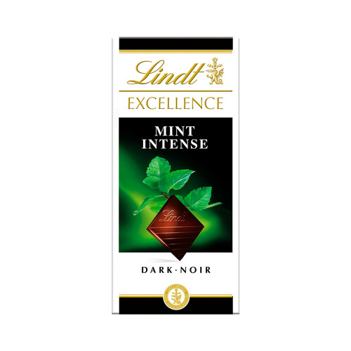 LINDT Excellence Chocolate negro con menta 100 g.