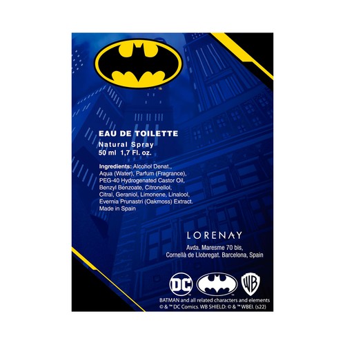 BATMAN Neceser con eau de toilette (colonia) infantil de 50 ml.