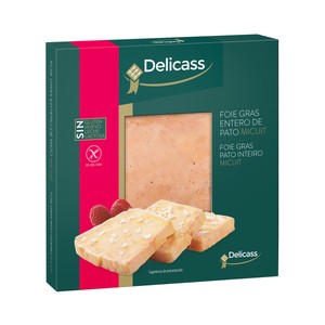 DELICASS Foie gras de pato entero "Micuit" 80 g.