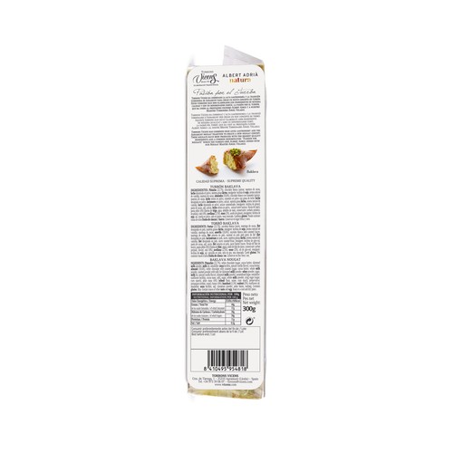 VICENS Turrón de pistachos Baklava 300 g.