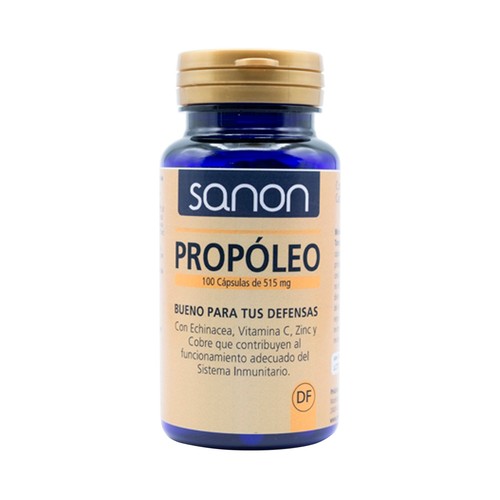 SANON Propóleo, echinacea, vitamina C, zinc y cobre 100 Cápsulas.