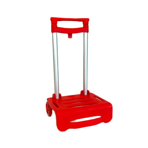 Carro para mochila plegable con ruedas, color rojo, GRUPO ERIK.