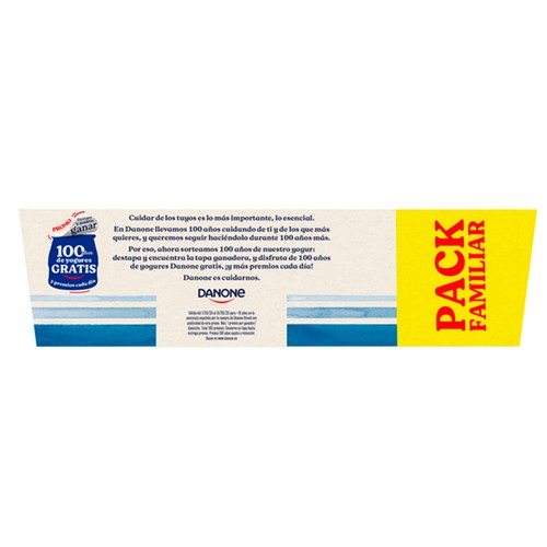 DANONE Yogures con sabores variados (2 de fresa, 2 de macedonia, 2 de coco y 2 de frutas del bosque)  8 x 120 ml.