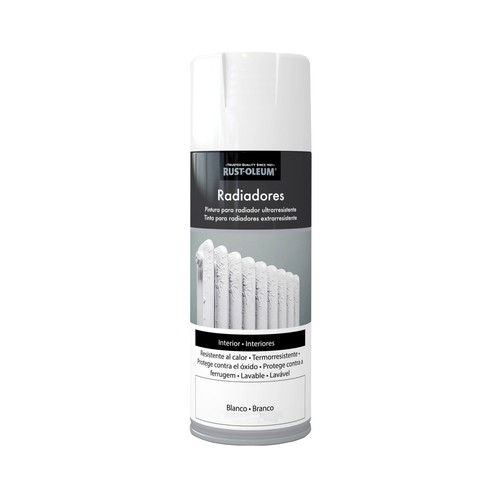 Pintura en Spray para radiadores, blanco satinado XYLAZEL, 400ml.