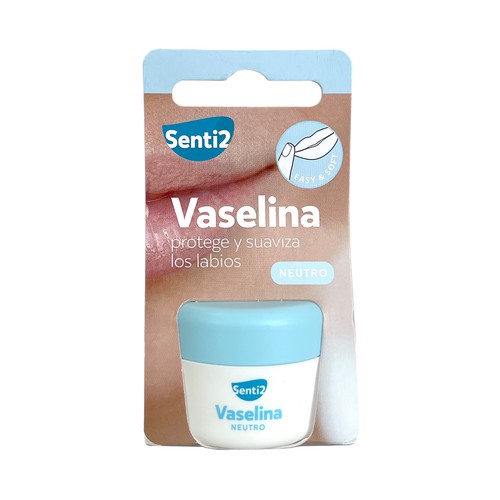 SENTI2 Vaselina protectora y suavizante de labios, sabor neutro SENTI2 20 ml.