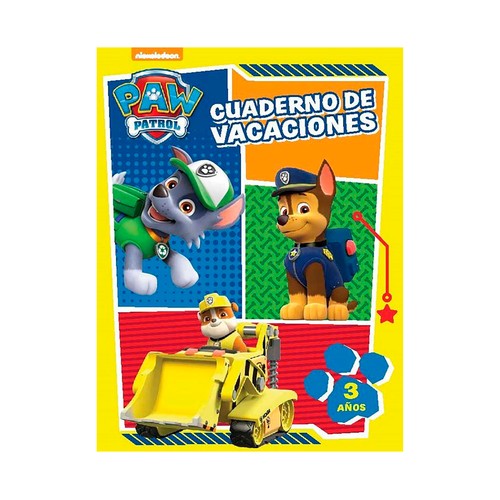 Paw Patrol vacaciones (3 años), cuaderno de actividades. NICKELODEON