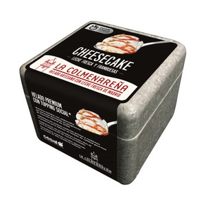 LA Colmenareña Tarrina de Helado Cremoso Sabor Tarta de Queso, Elaborado con Leche y Nata de la Sierra de Madrid 500 Ml.
